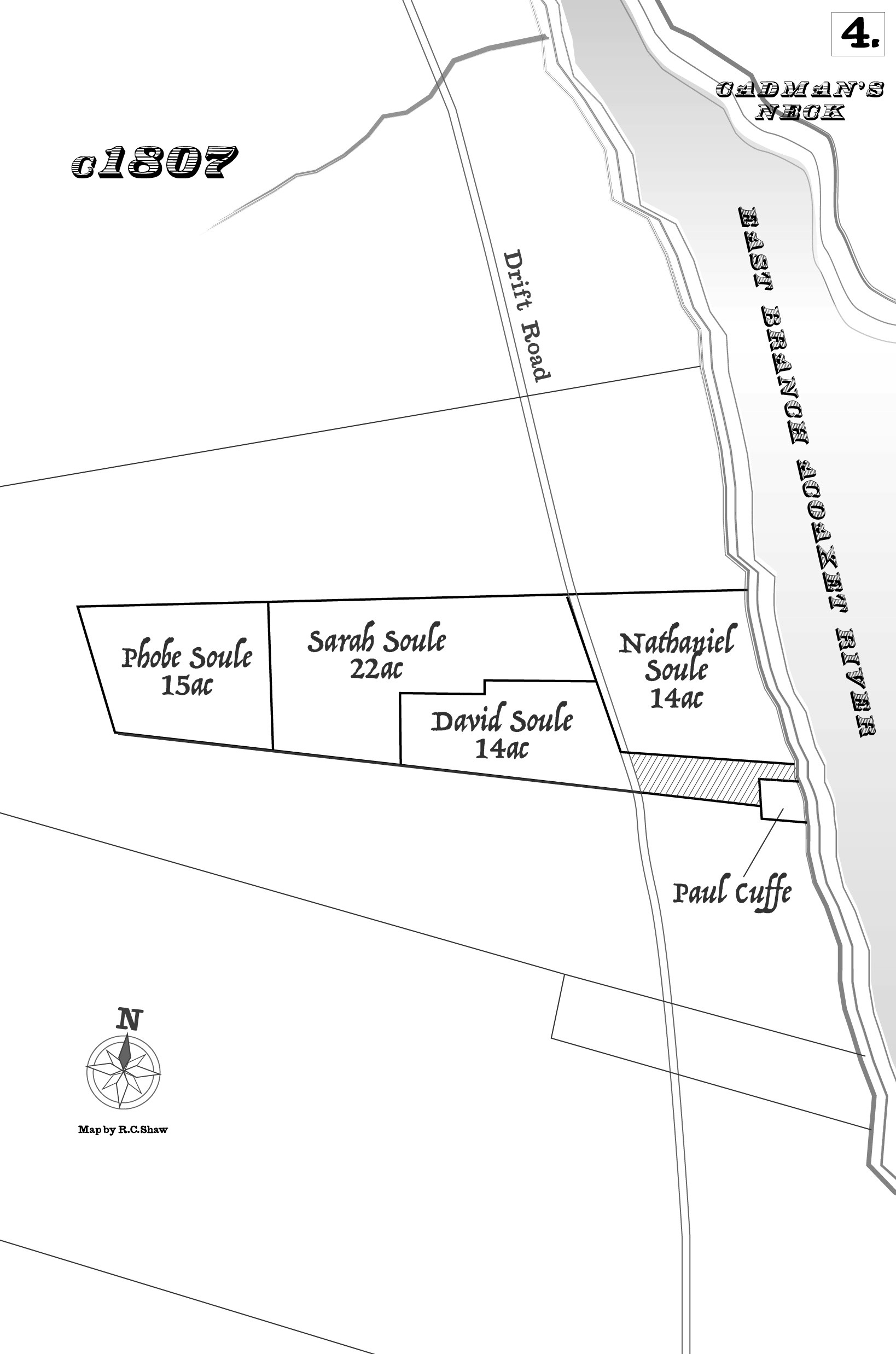 Figure 4. Division of Isaac Soule’s Homestead